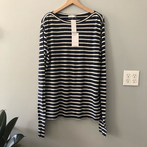 Faith Connexion Other - Faith Connexion Blue and White Stripe Long Sleeve
